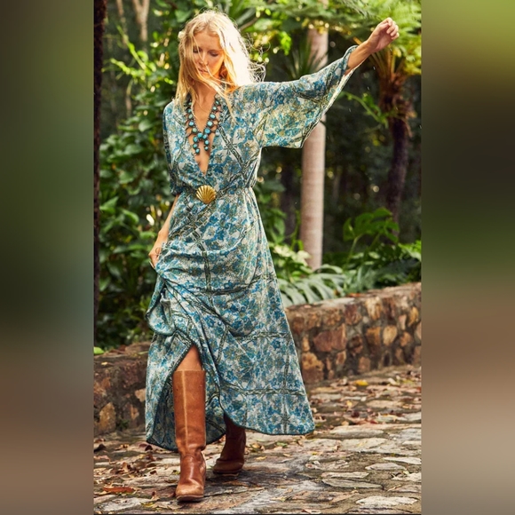 Chasing Unicorns Dresses & Skirts - Chasing Unicorns Alabama Getaway Caftan Maxi Dress NWT S